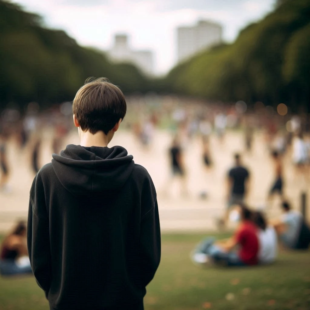 imagen de un adolescente autista